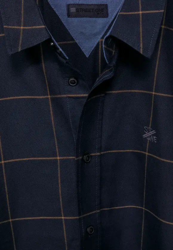 Hemd mit Karomuster - night blue