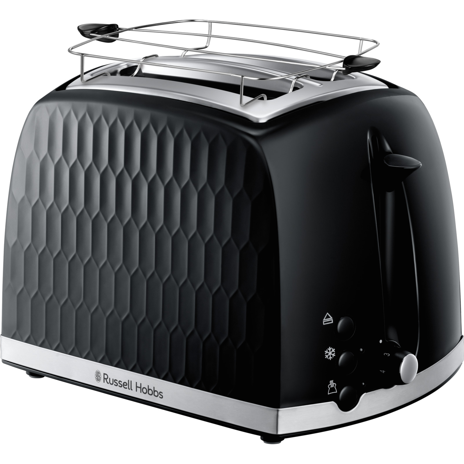 Russell Hobbs Honeycomb 2S Toaster Black 26061-56