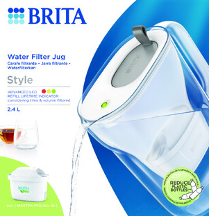 Brita Style Waterfilterkan Grijs   1 Maxtra Filterpatroon 2,4LT
