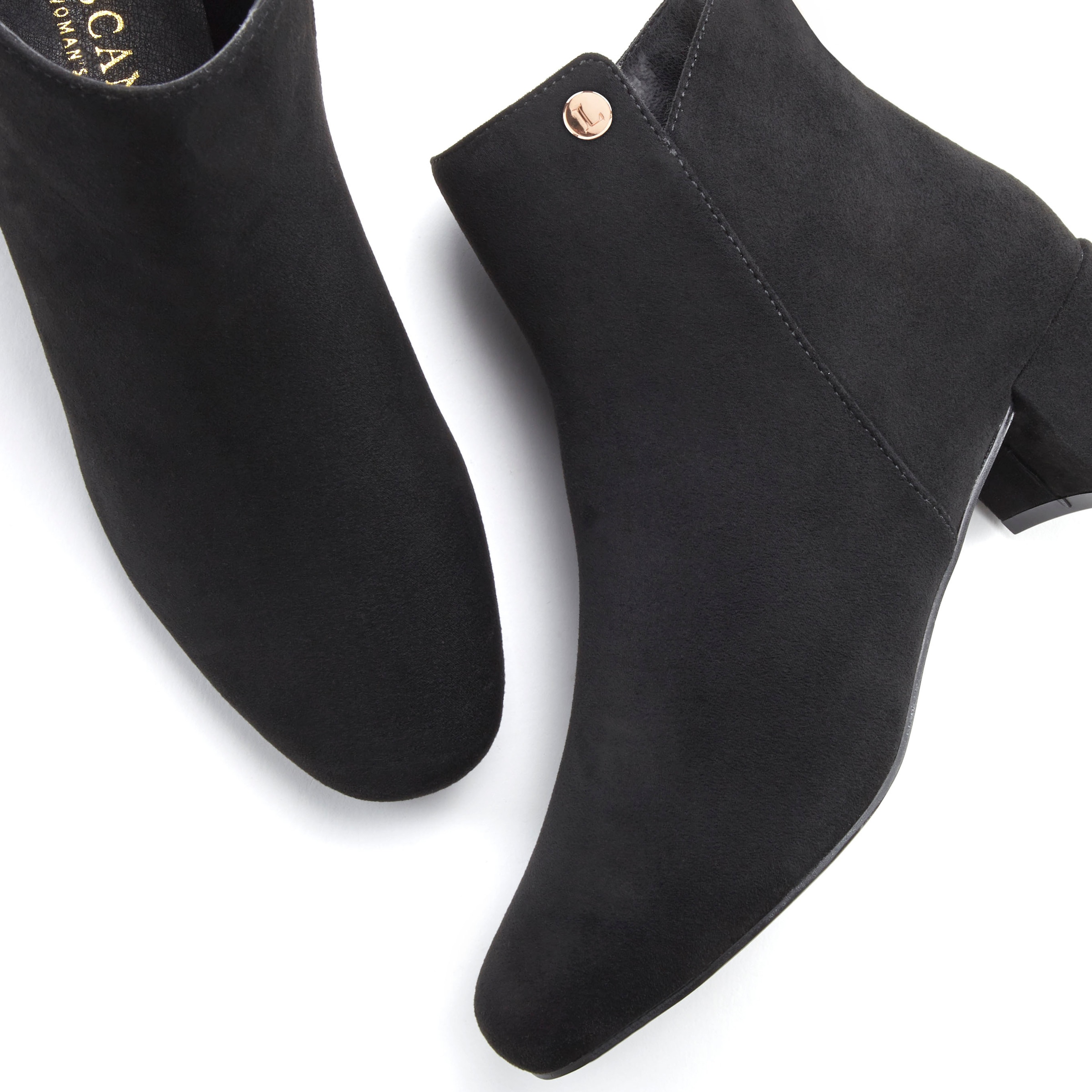 LASCANA Stiefelette  mit bequemen Blockabsatz, Ankle Boots, Stiefel  VEGAN