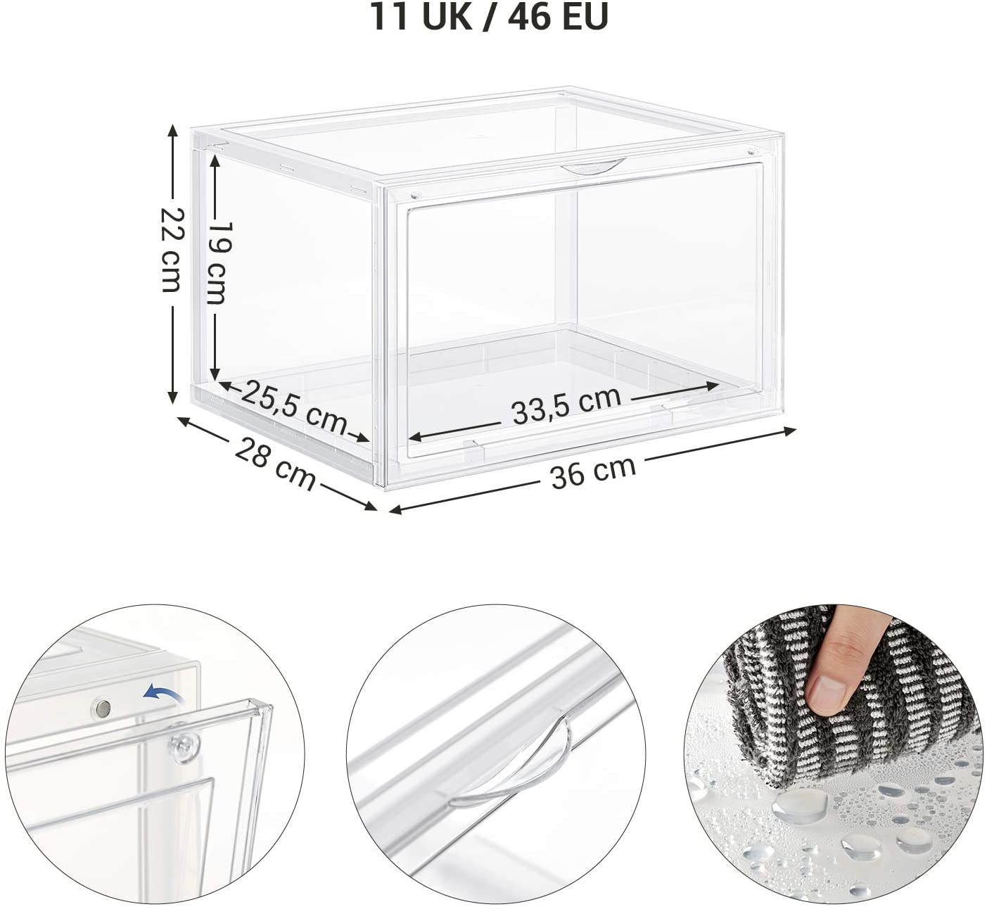 Schoenen opbergboxen - Indusign 6 stuks