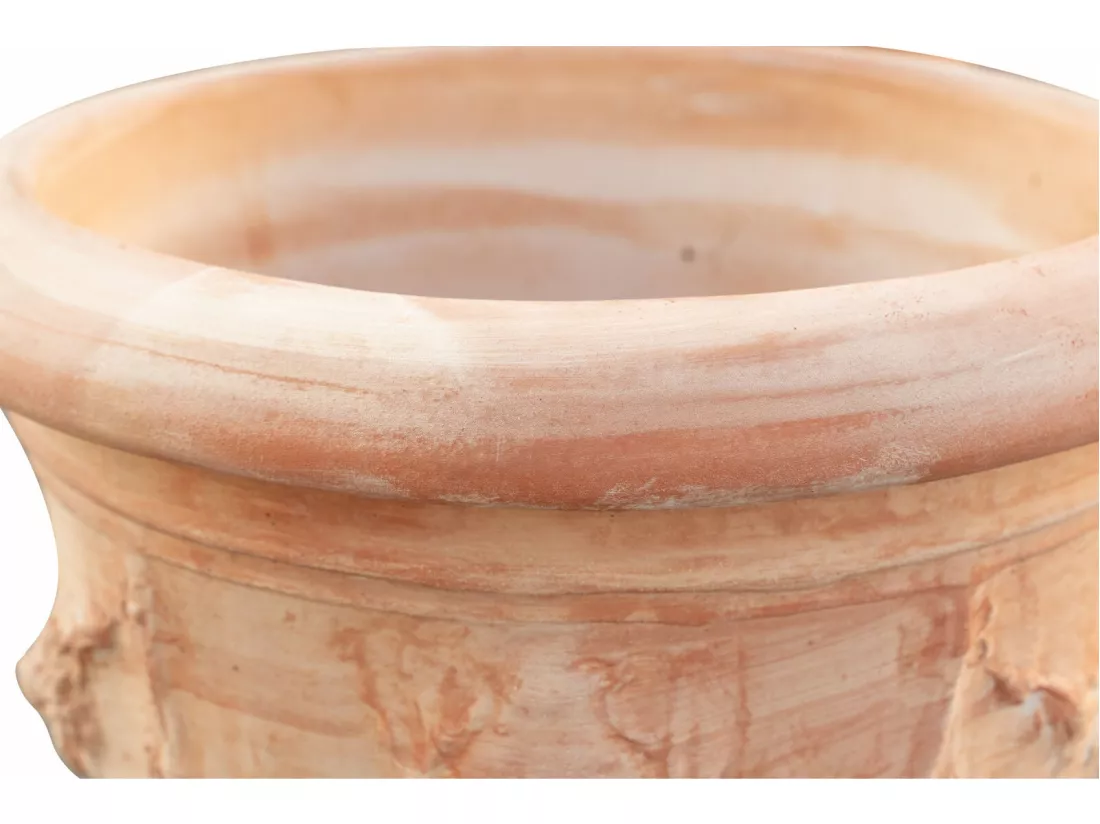 BISCOTTINI Vase - Finition Terre Cuite - Pot de Fleurs - Jardinière - Vase de Jardin - Extérieur - Terrasse - Balcon - 50x44 cm
