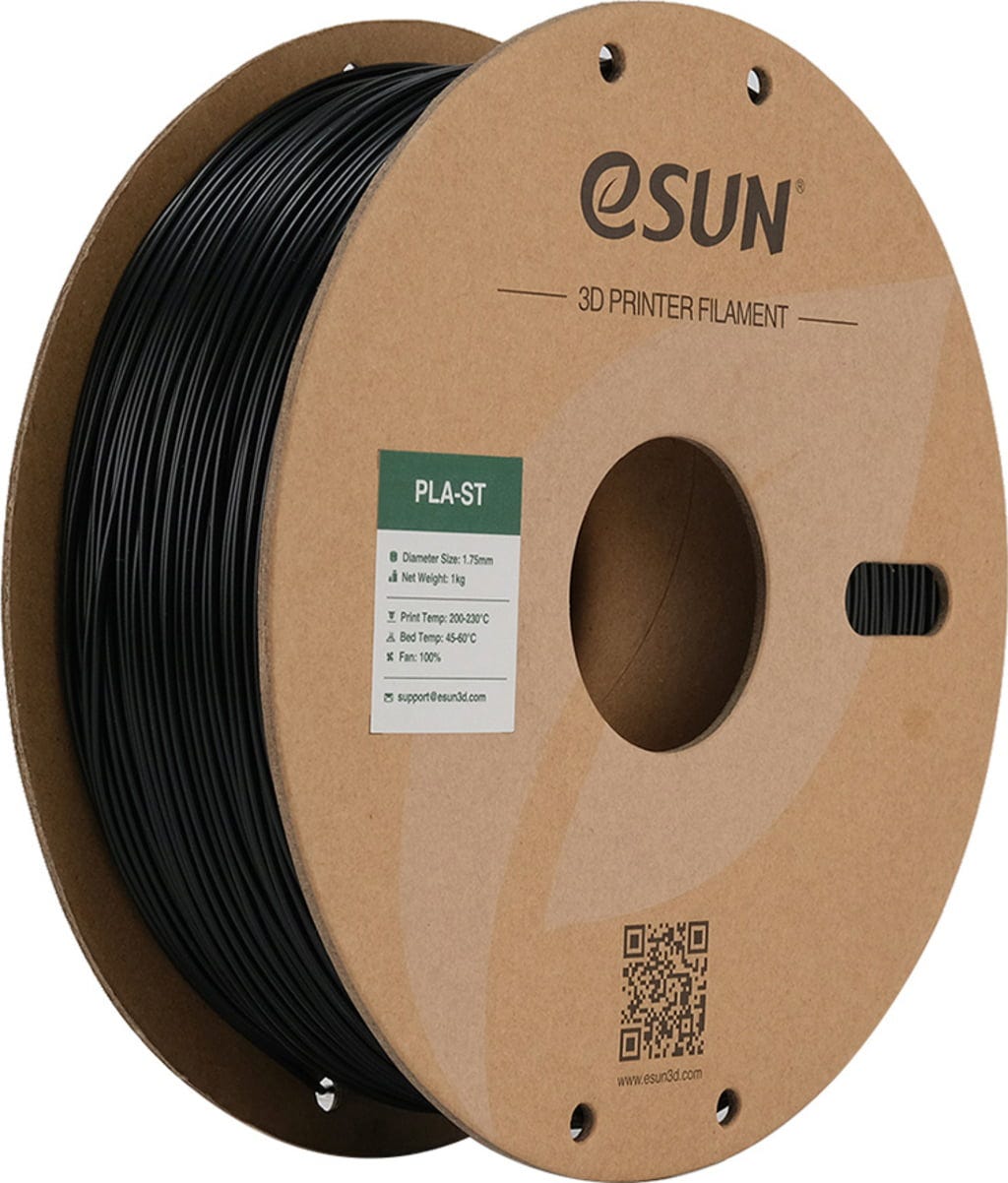 eSUN  PLA-ST Black, 1,75 mm / 1000 g    Sehr robustes PLA-Filament mit hoher Schlagzähigkeit & Bruchdehnung