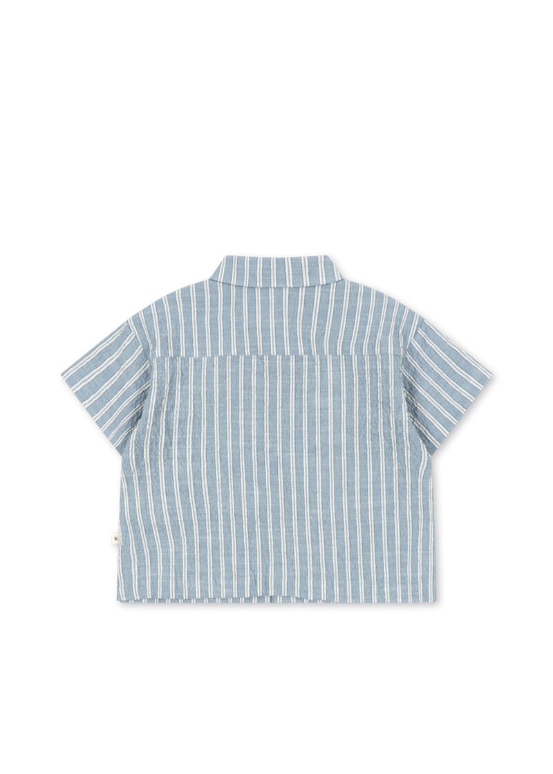 Elliot Ss Shirt trio bleu stripe - Konges Sløjd - Rumpetroll