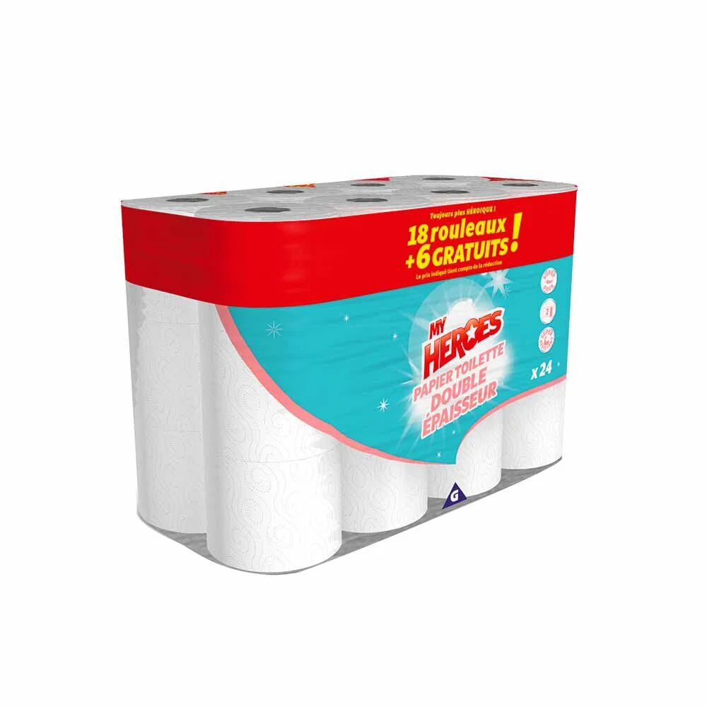 Papier toilette double épaisseur x 24