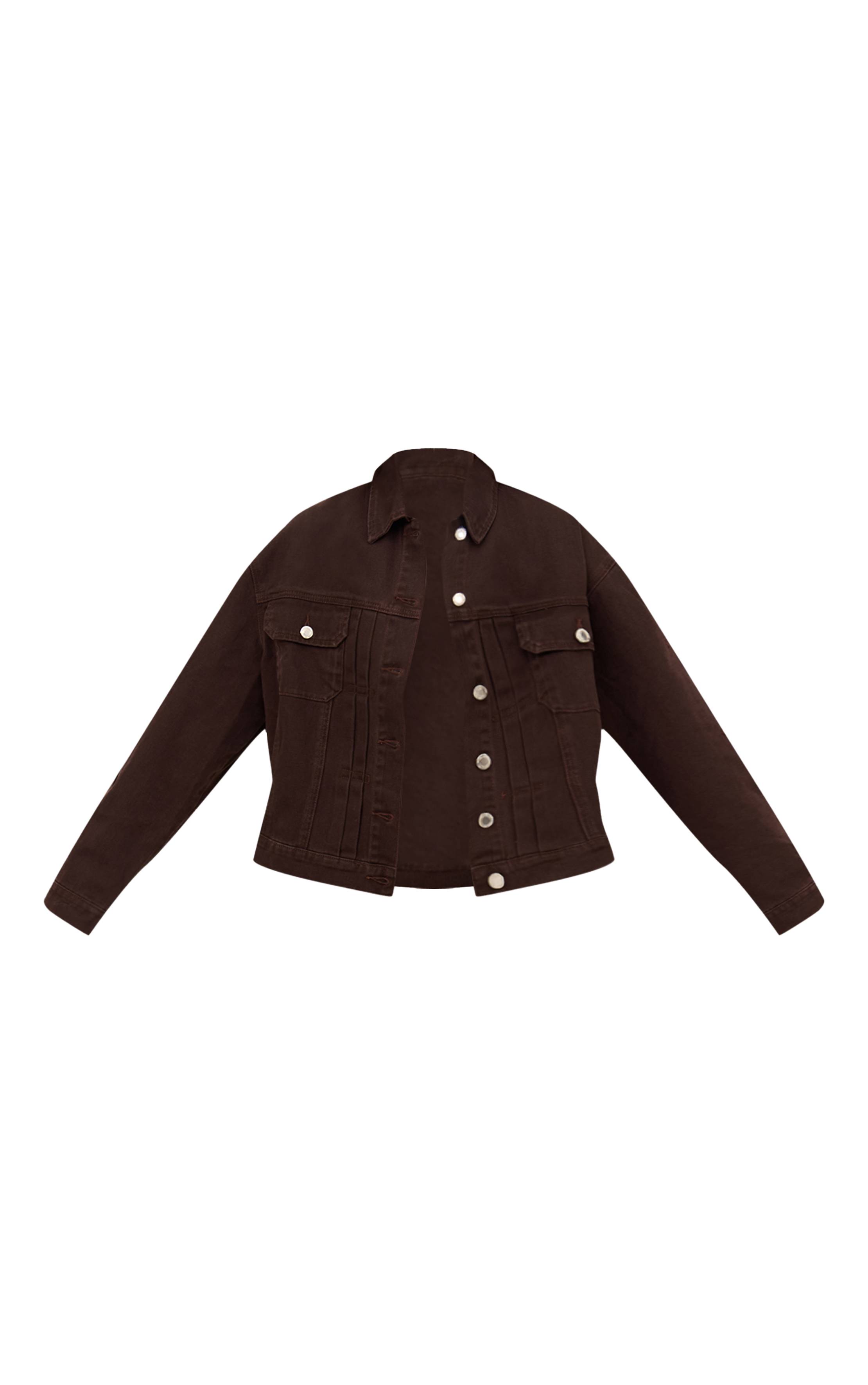 Dark Chocolate Veste En Jean Oversize À Détails Plissés
