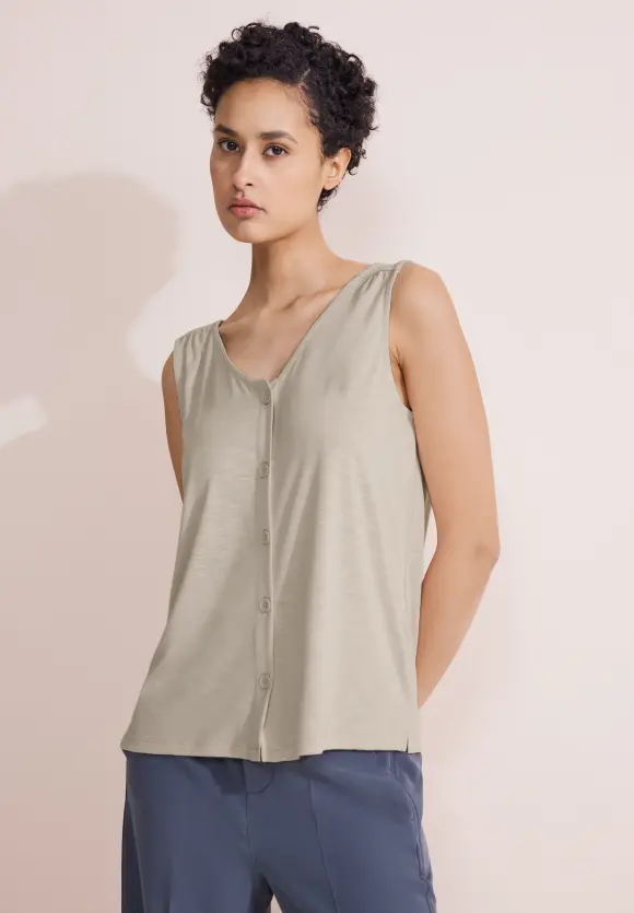Top im Seiden Look - smooth sand beige