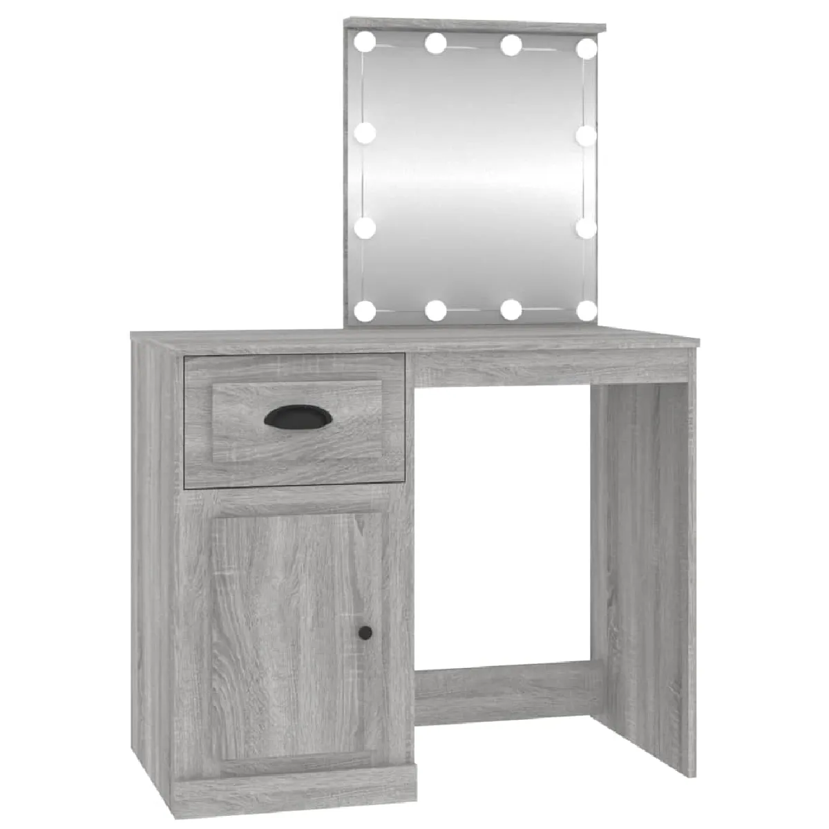 vidaXL Coiffeuse avec LED - Sonoma gris