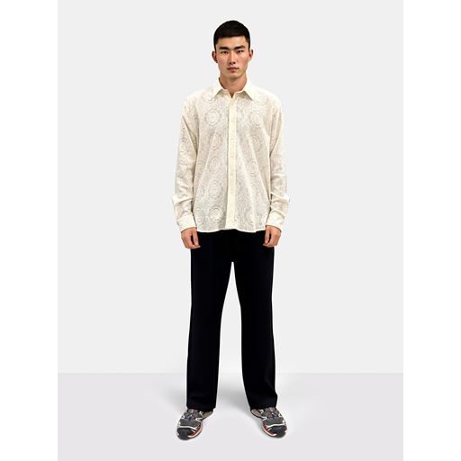 Woodbird Yuzo knitted Skjorte, Off White, XL