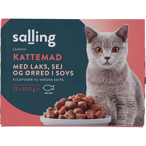 Vådfoder i sovs m. fisk