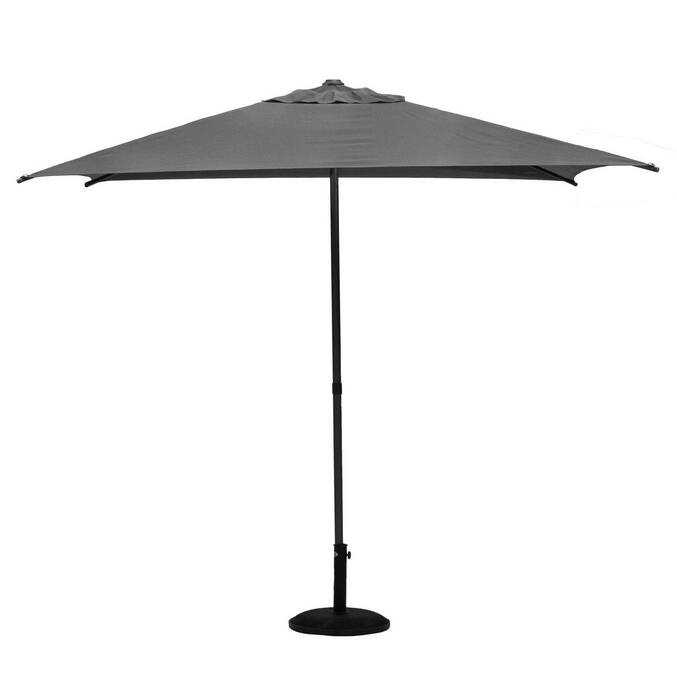 Parasol droit carré inclinable SOYA Ardoise