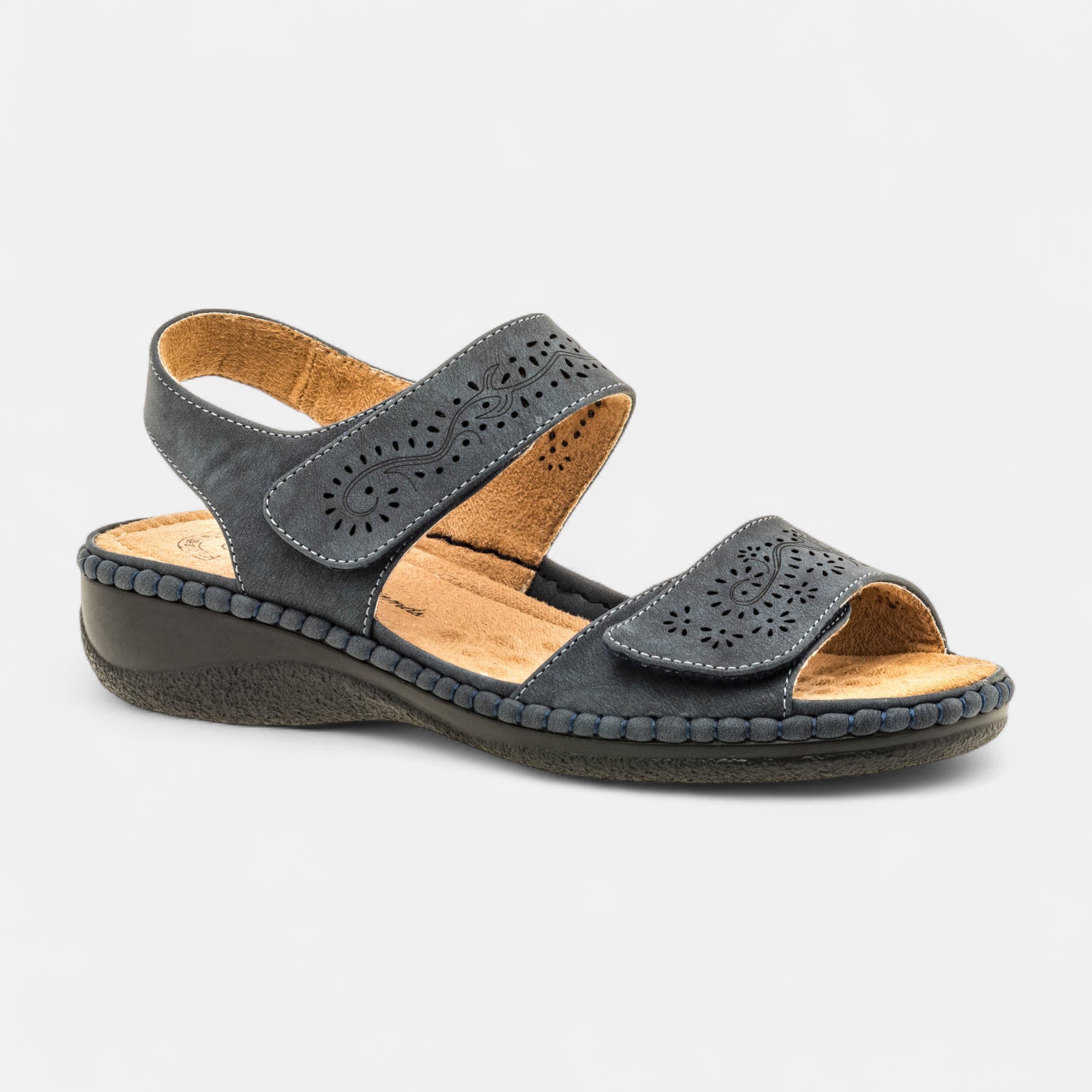 Nu-pieds confort Femme bleu marine