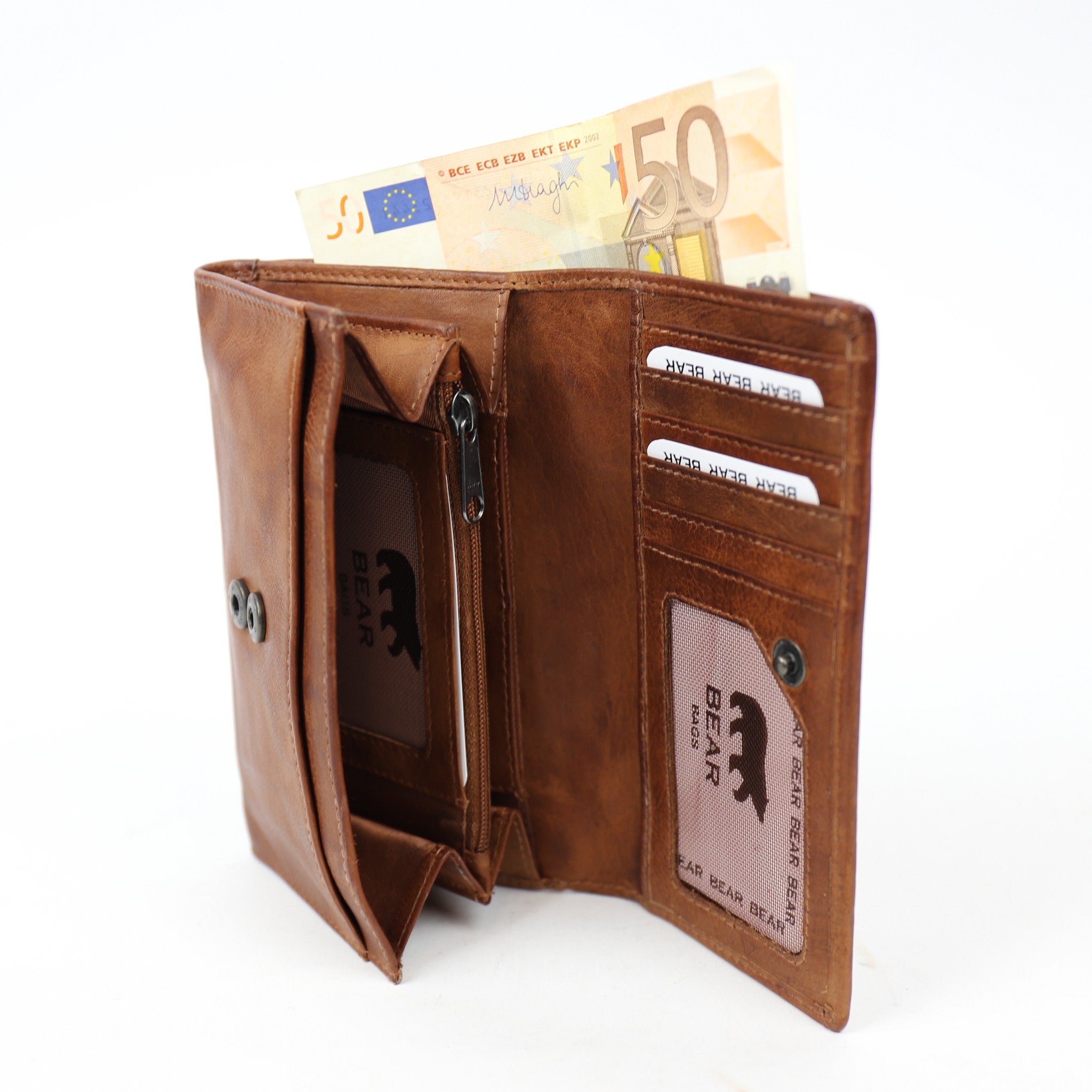 Overslag portemonnee 'Sweety' XL cognac - CP 6041 Cognac