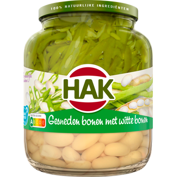 Hak Gesneden Bonen met Witte Bonen 685 g