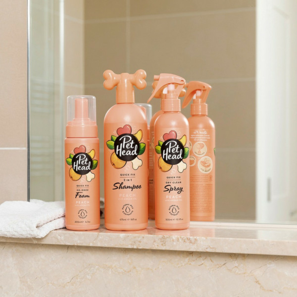 2-in-1 shampooing et après-shampooing quick fix pêche (300 ml)