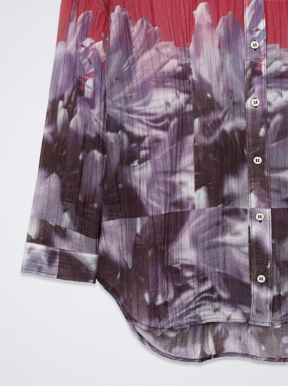 Camisa de liocel estampada - Multicolorida