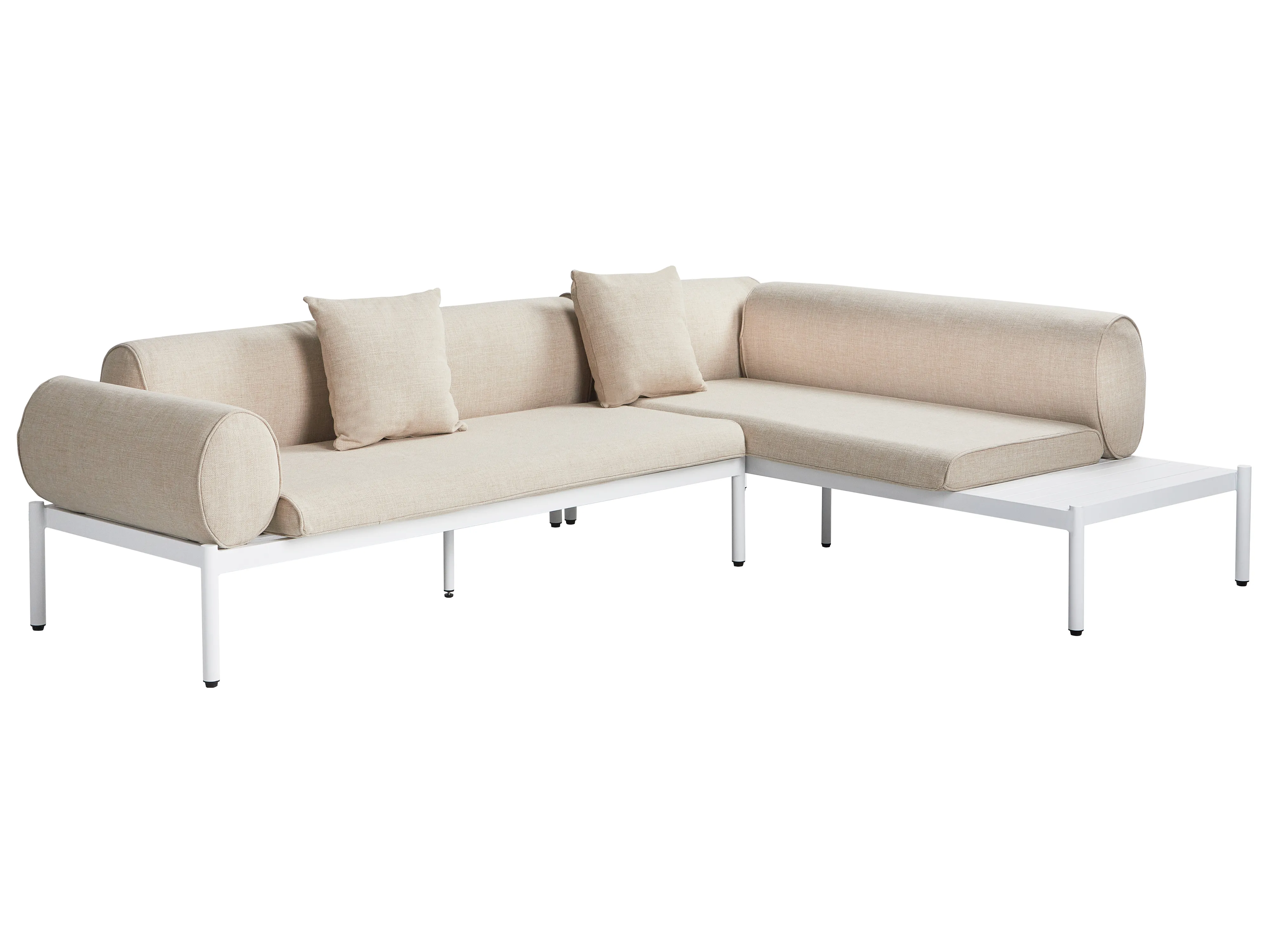 Tuin hoekloungeset met tafel 5-zits RASIGLIA linkszijdig Metaal Beige