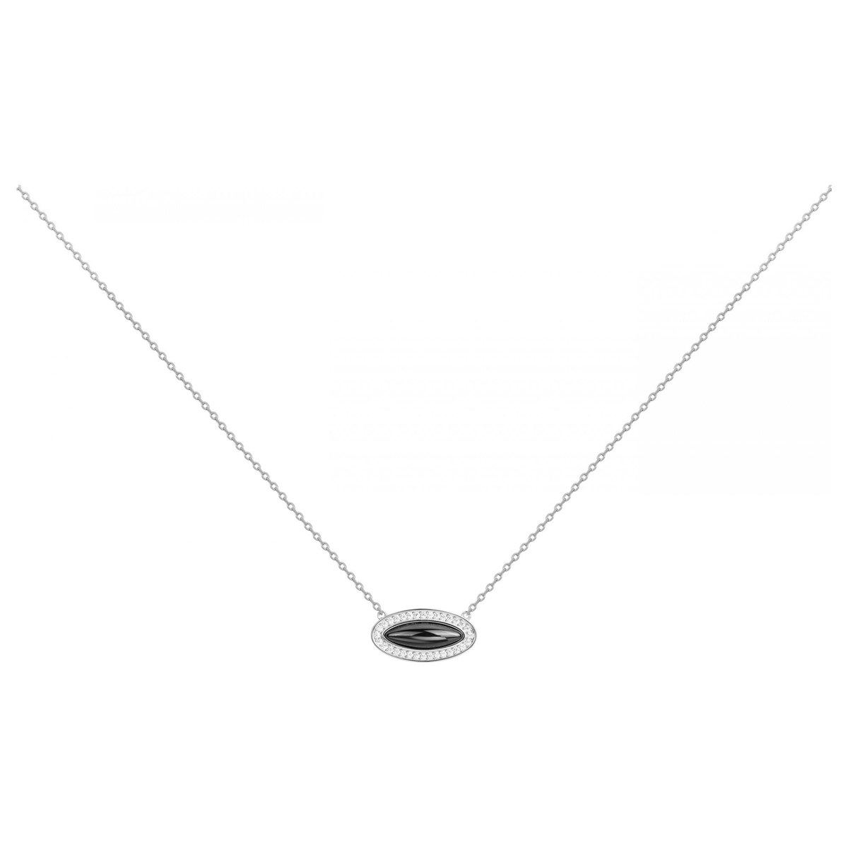 Collier mono-motif en Argent avec oxyde de zirconium blanc