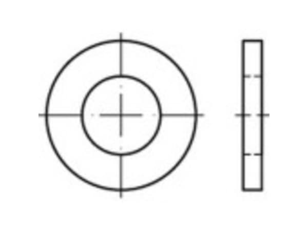 Mellemlægsskive 70 mm 95 mm Stål Galvaniseret 5 stk TOOLCRAFT TO-9978858
