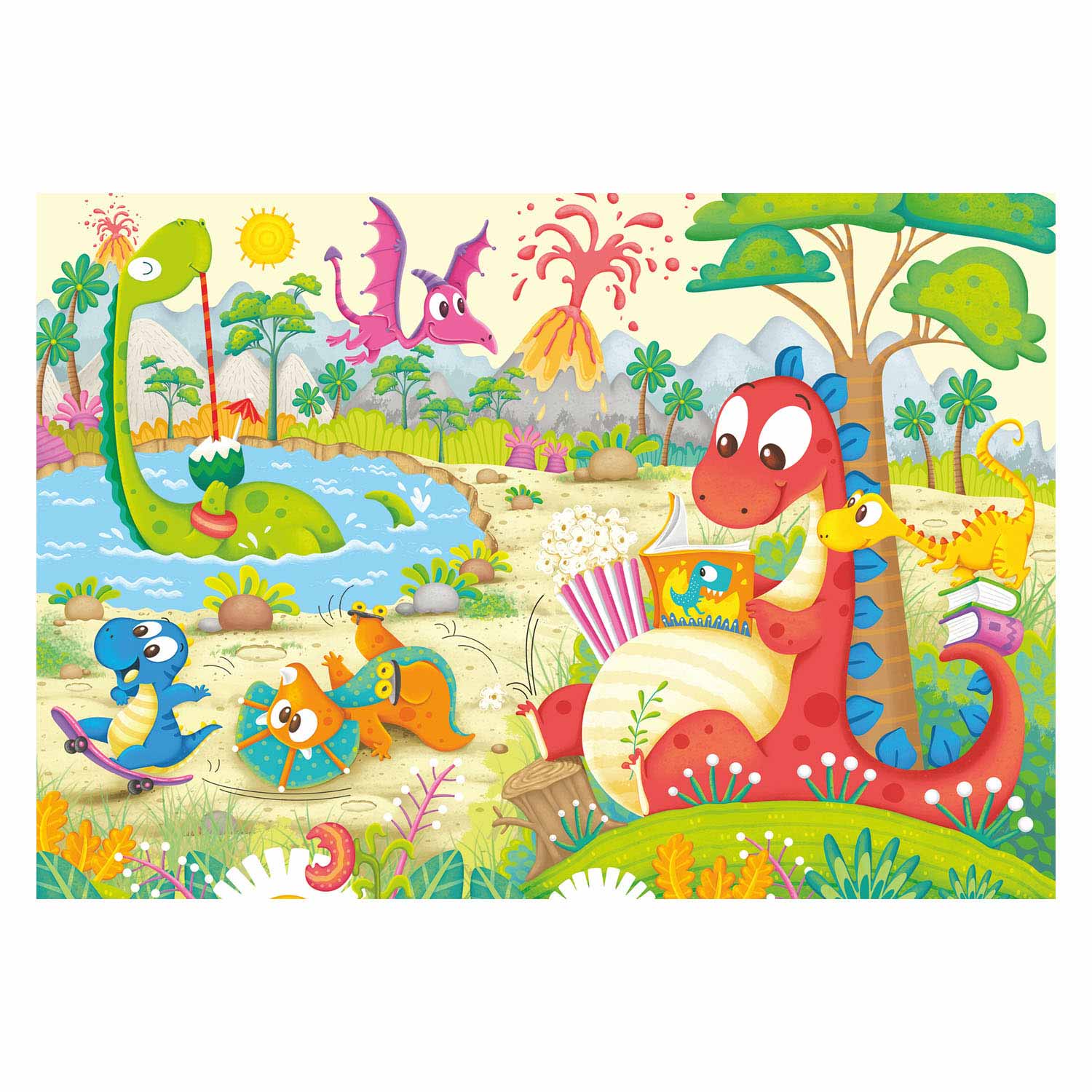 Lievelingsdino's Puzzel, 2x12st.