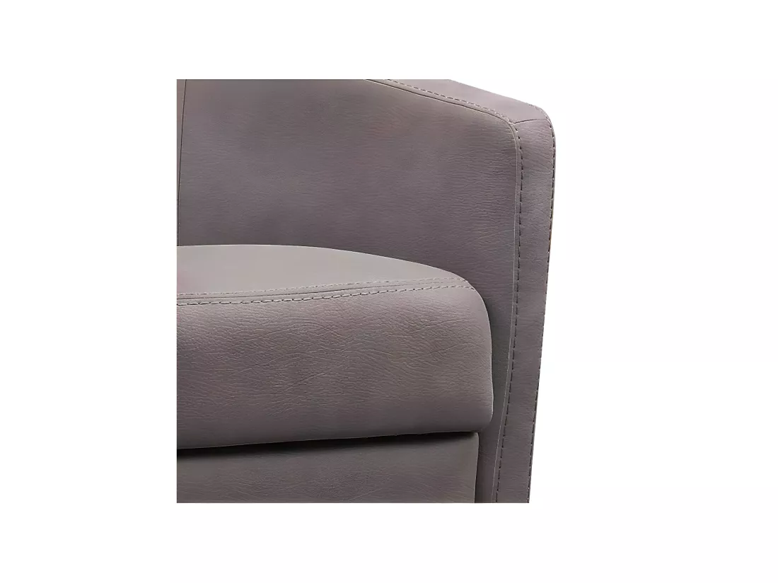 Fauteuil cabriolet pivotant Brun taupé - JACQUES