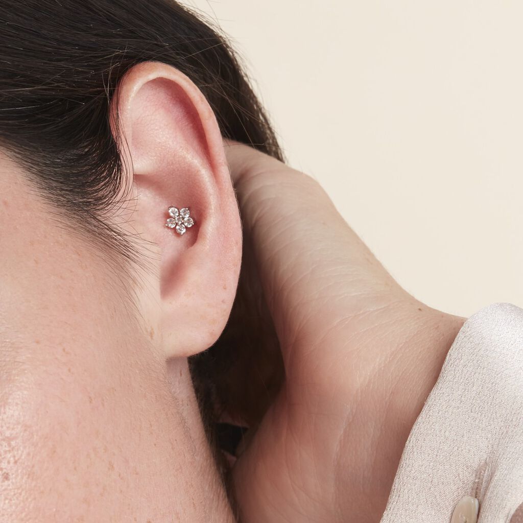 Piercing D'oreilles Unitaire Argent Percy Oxydes De Zirconium