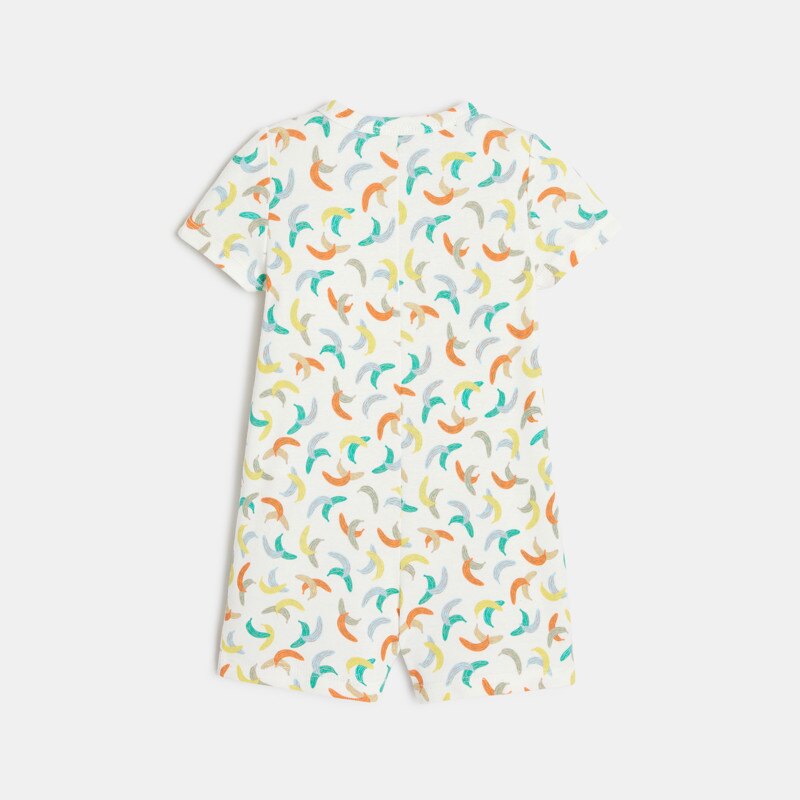 Combishort bébé à motifs bananes blanc Catimini Blanc