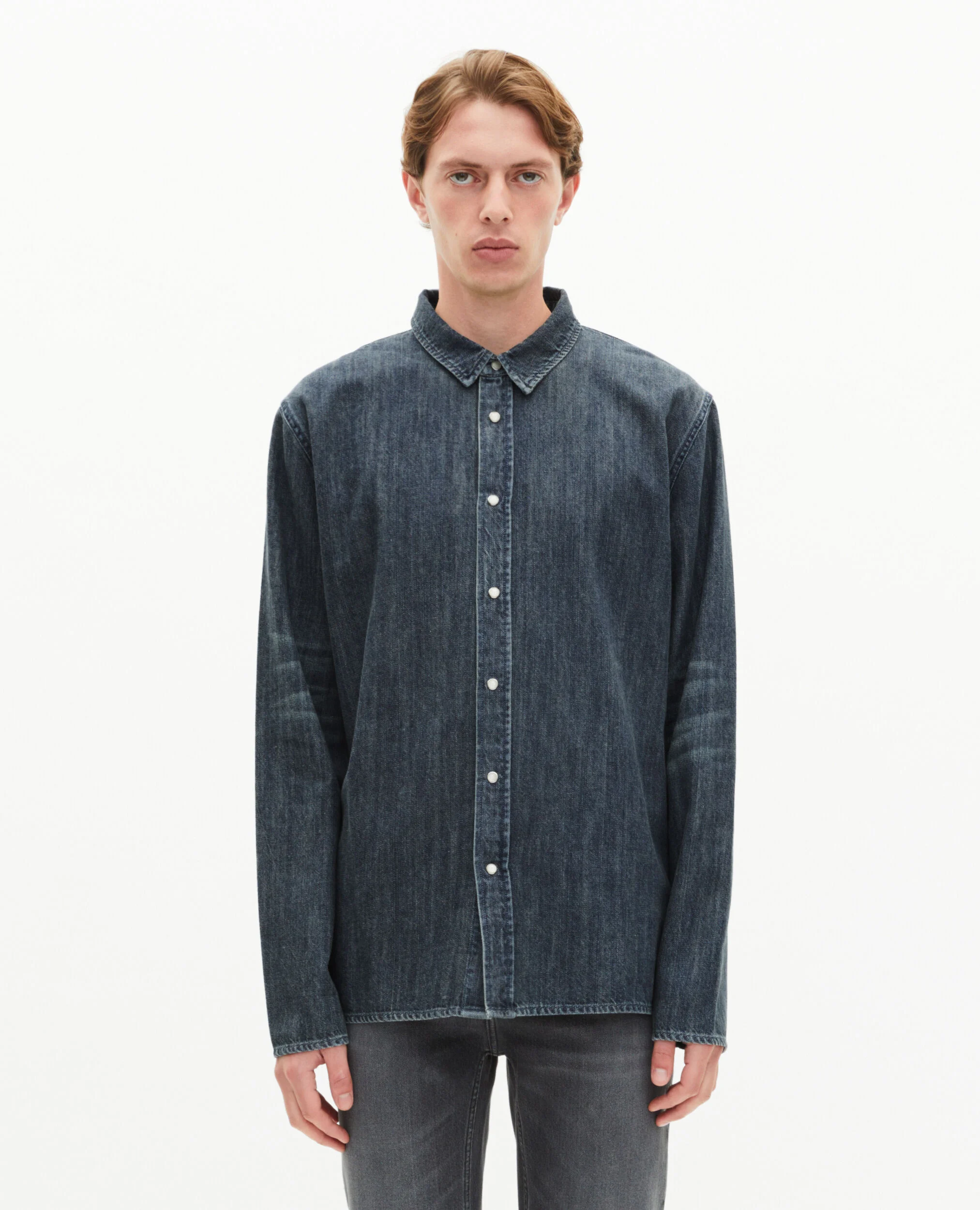 Chemise en denim bleue