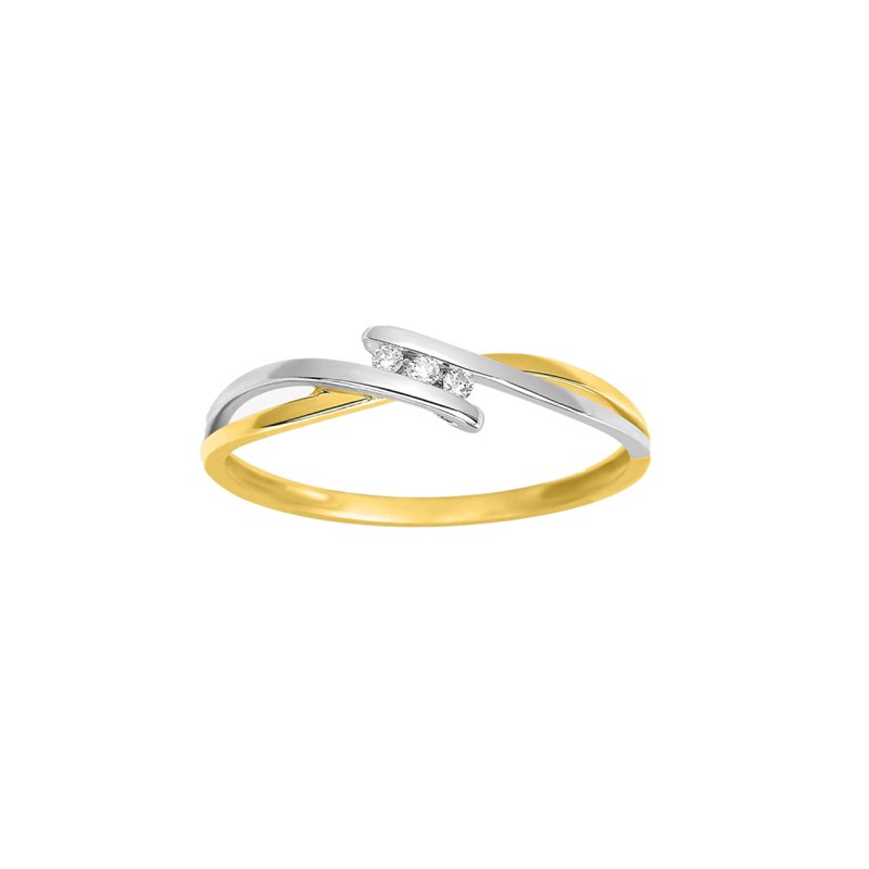 Bague Femme - Or 18 Carats - Diamant 0,03 Carats