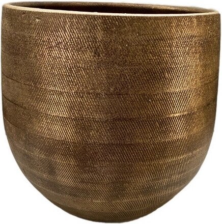 HS bloempot Nagano goud D 28 H 26 cm