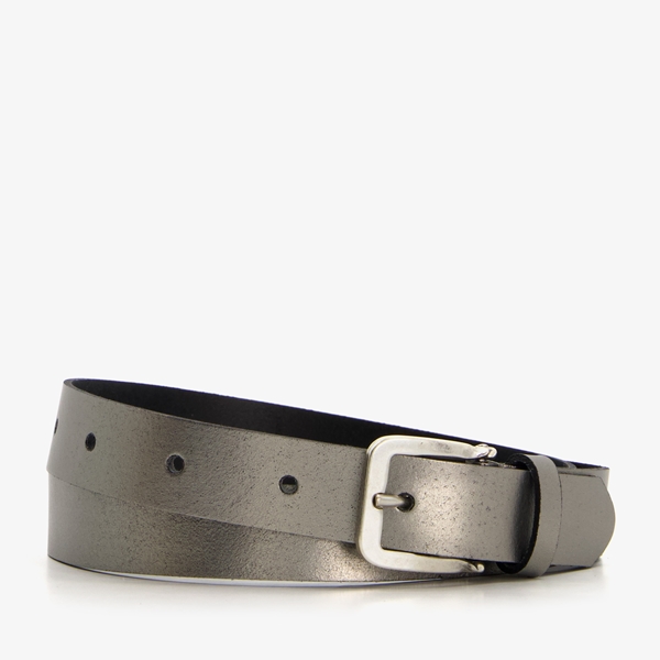 Dames riem zilverkleurig metallic