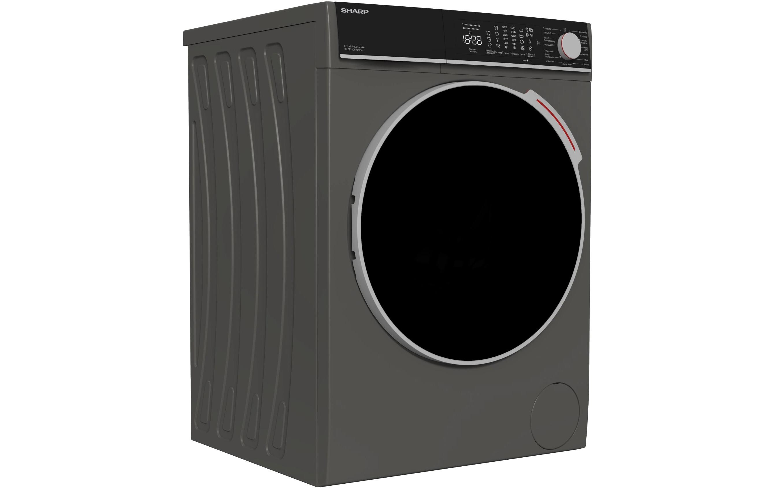 Waschmaschine ES-MNFL814CAA-CH Links<br>Frontloader mit 8 kg Ladekapazität