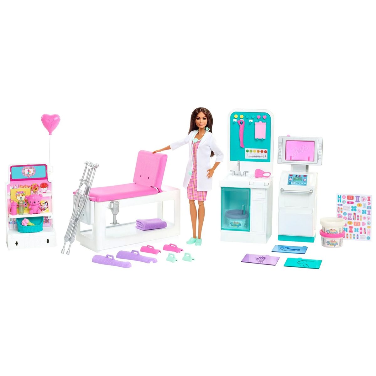 Mattel HFT68 - Barbie - You can be anything - „Gute Besserung“ Krankenstation Spielset mit Puppe