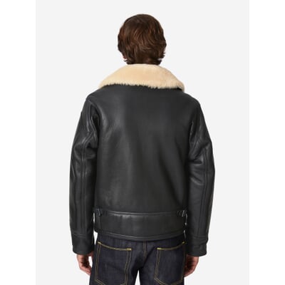 Herren-Fliegerjacke, Schwarz
