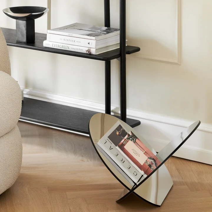 Gejst - Silia Magazinhalter, Eiche / schwarz