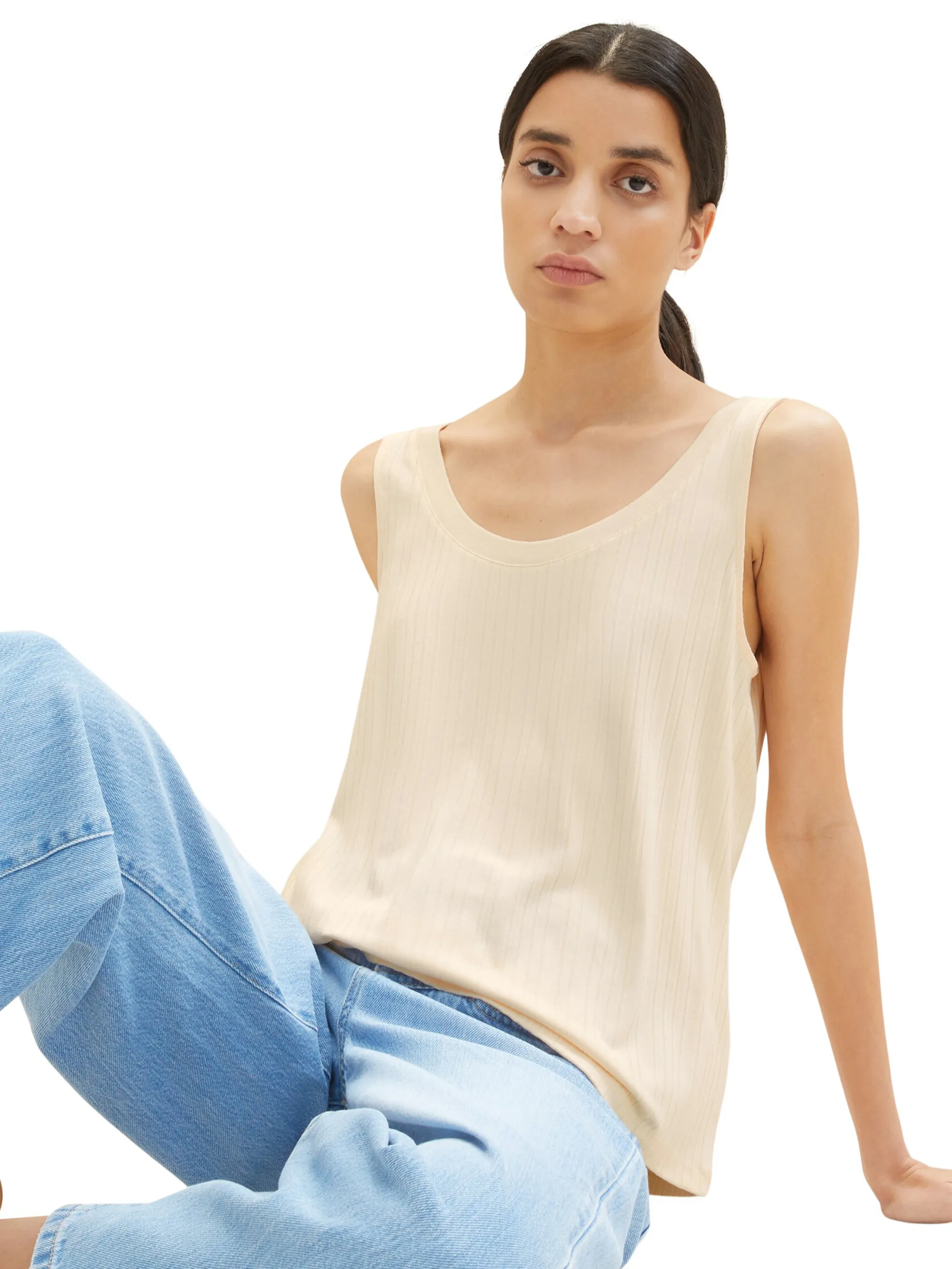 Damen Ripp Top