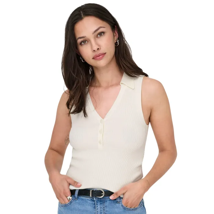 JDY Nanna SL Collar Knit Tanktop Dames
