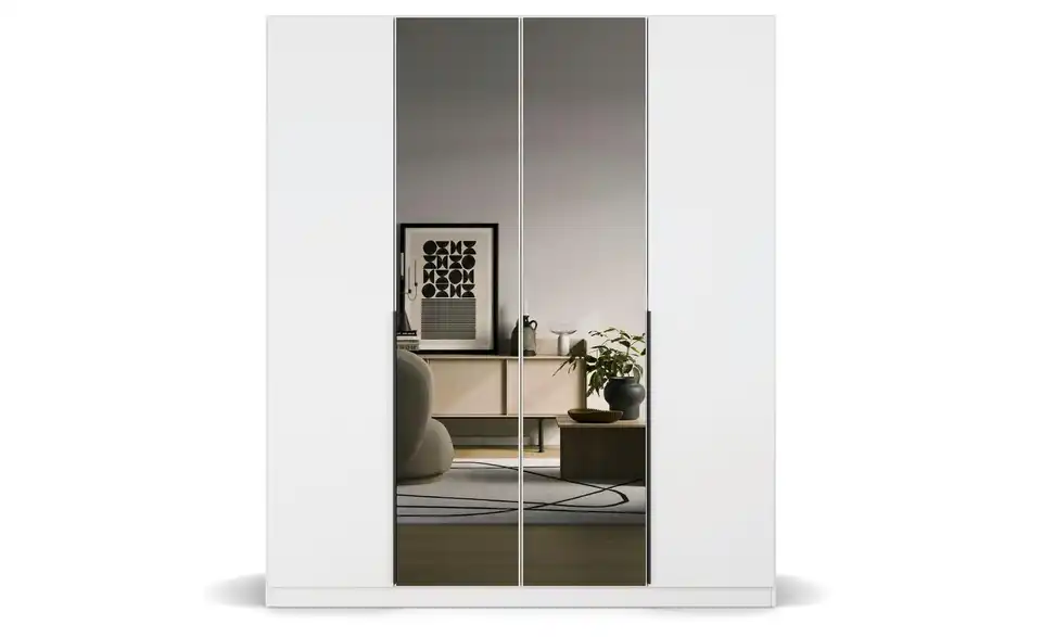 Drehtürenschrank Weiß 181 cm 4 Stück