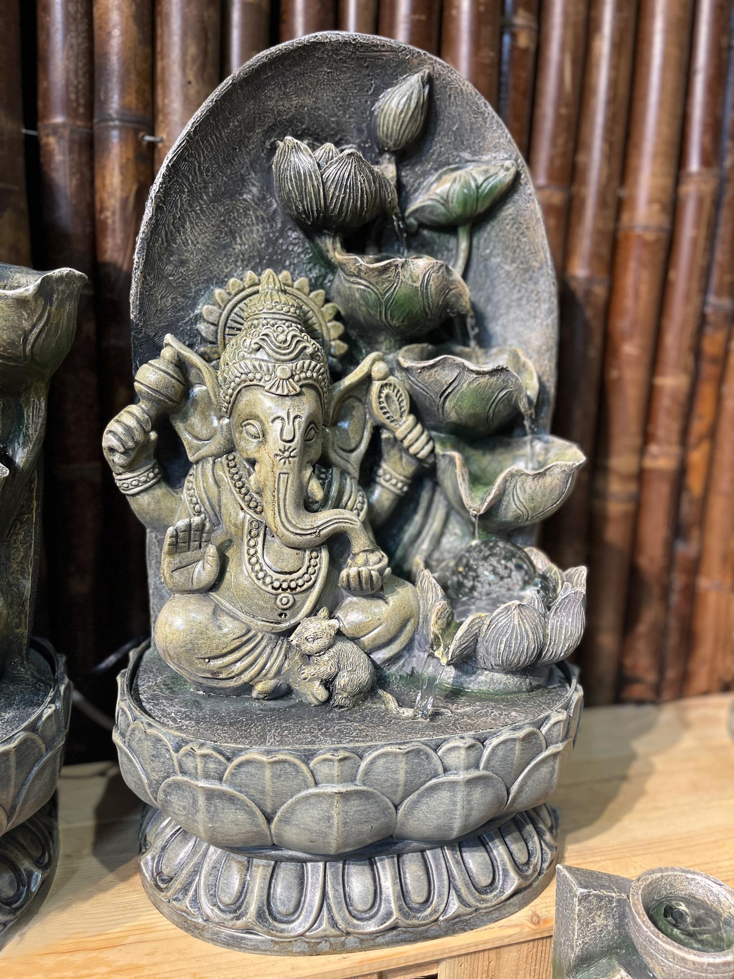 Indoor Wasserspiel 'Ganesha', H 55 cm, B 36 cm, L 32 cm von fischer's lagerhaus