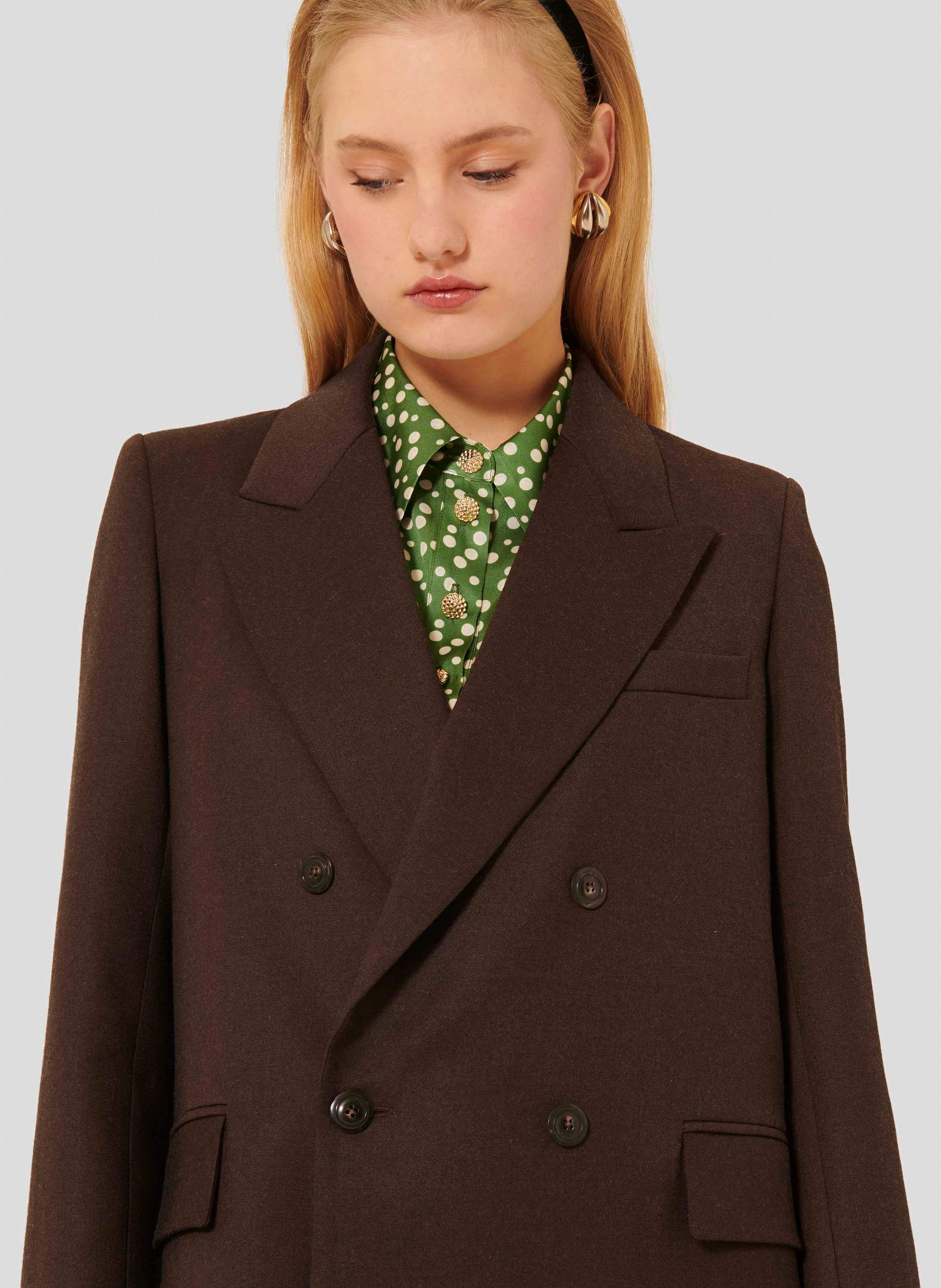 VALSON - Veste de tailleur en laine mélangée | Marron