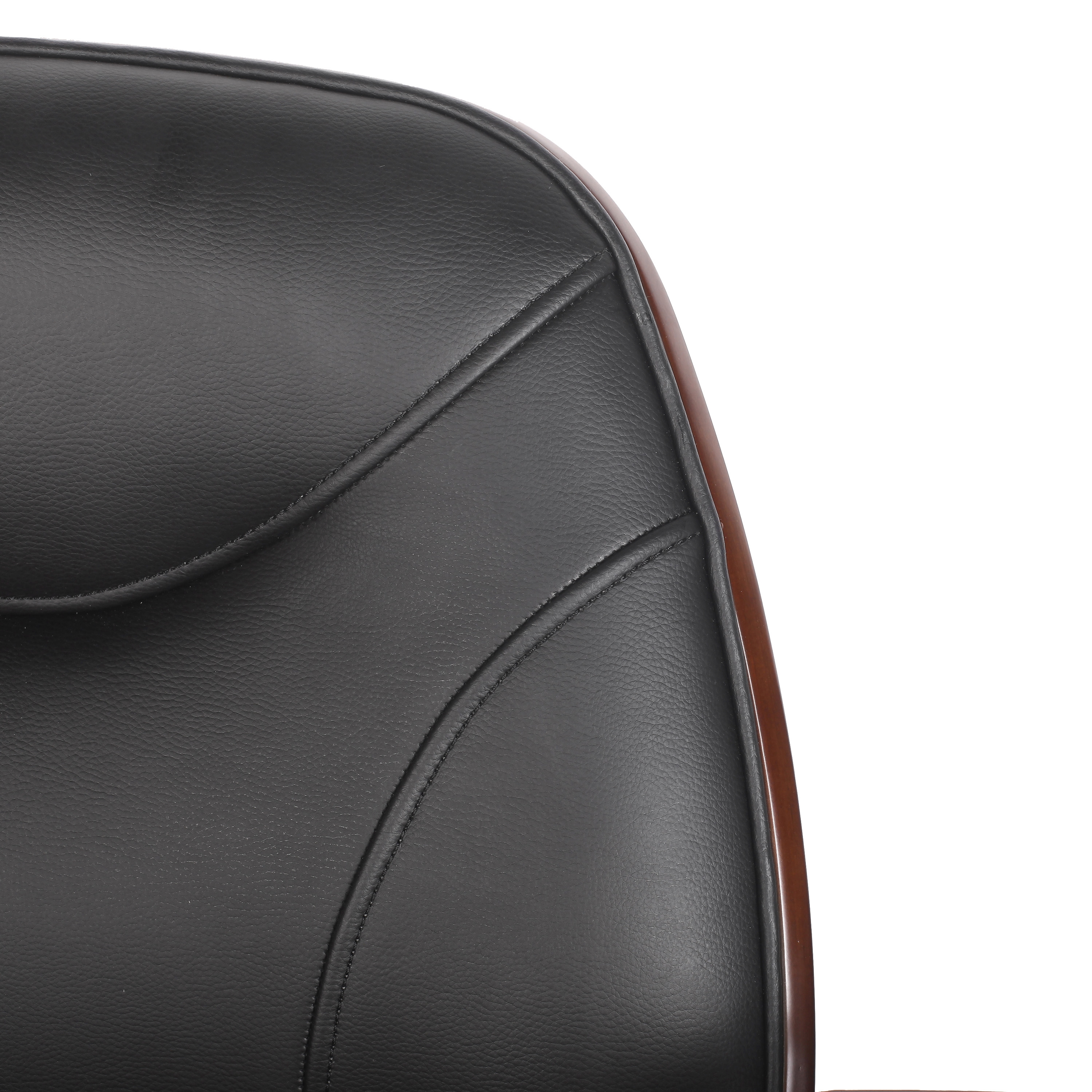 Bürostuhl Leder GATSBY braun/schwarz