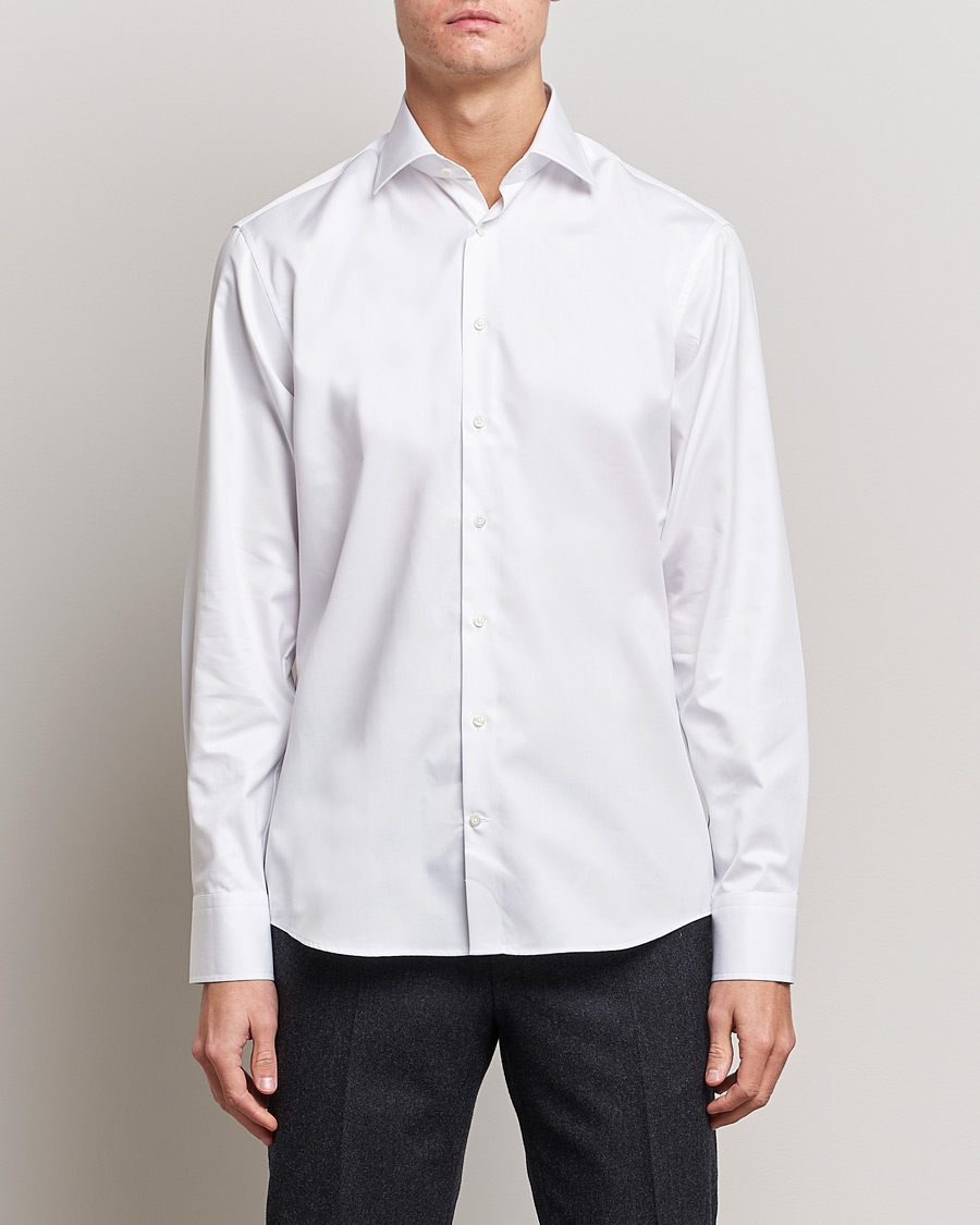 Stenströms Fitted Body Shirt White