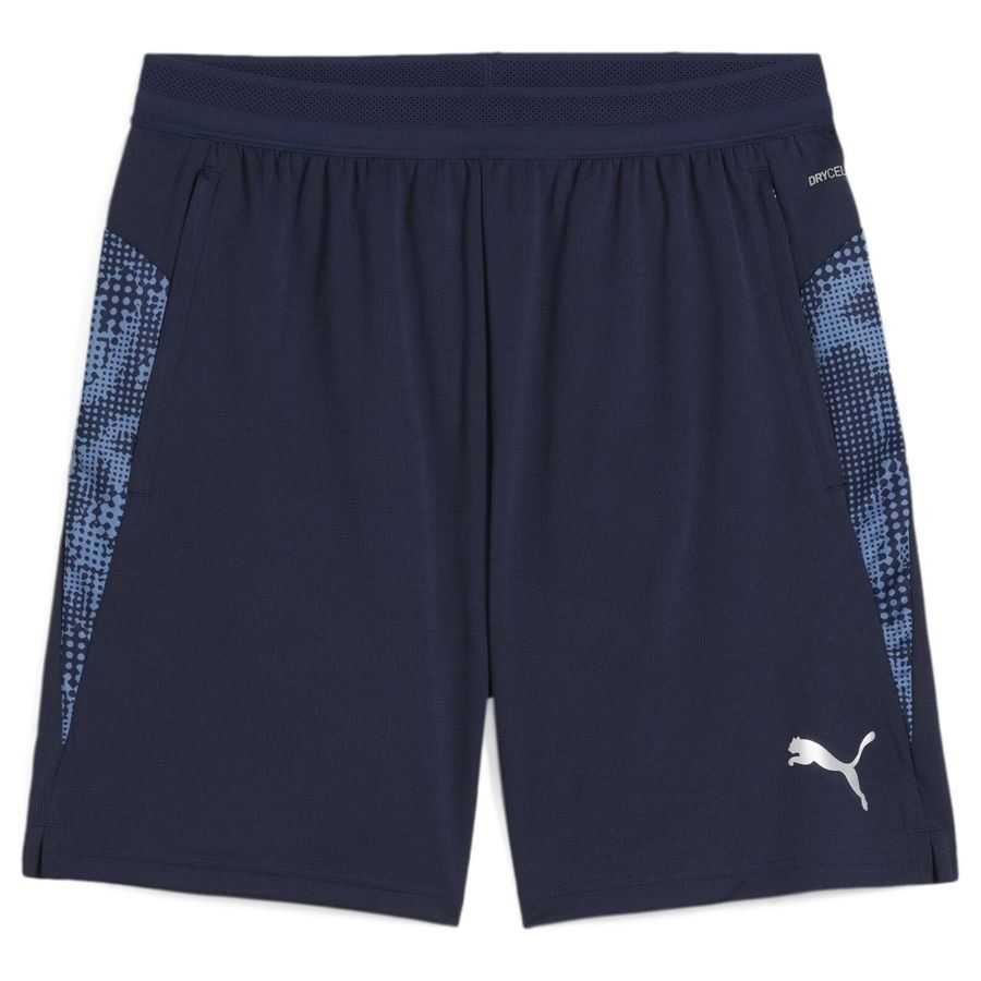 PUMA Short d'Entraînement teamCUP - PUMA Navy/Argenté/Bleu