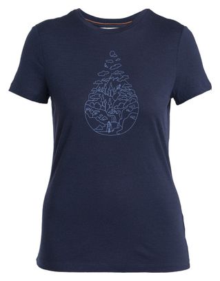 T-shirt Technique Femme Icebreaker Merinos 150 Tech Lite III Hike Path Noir