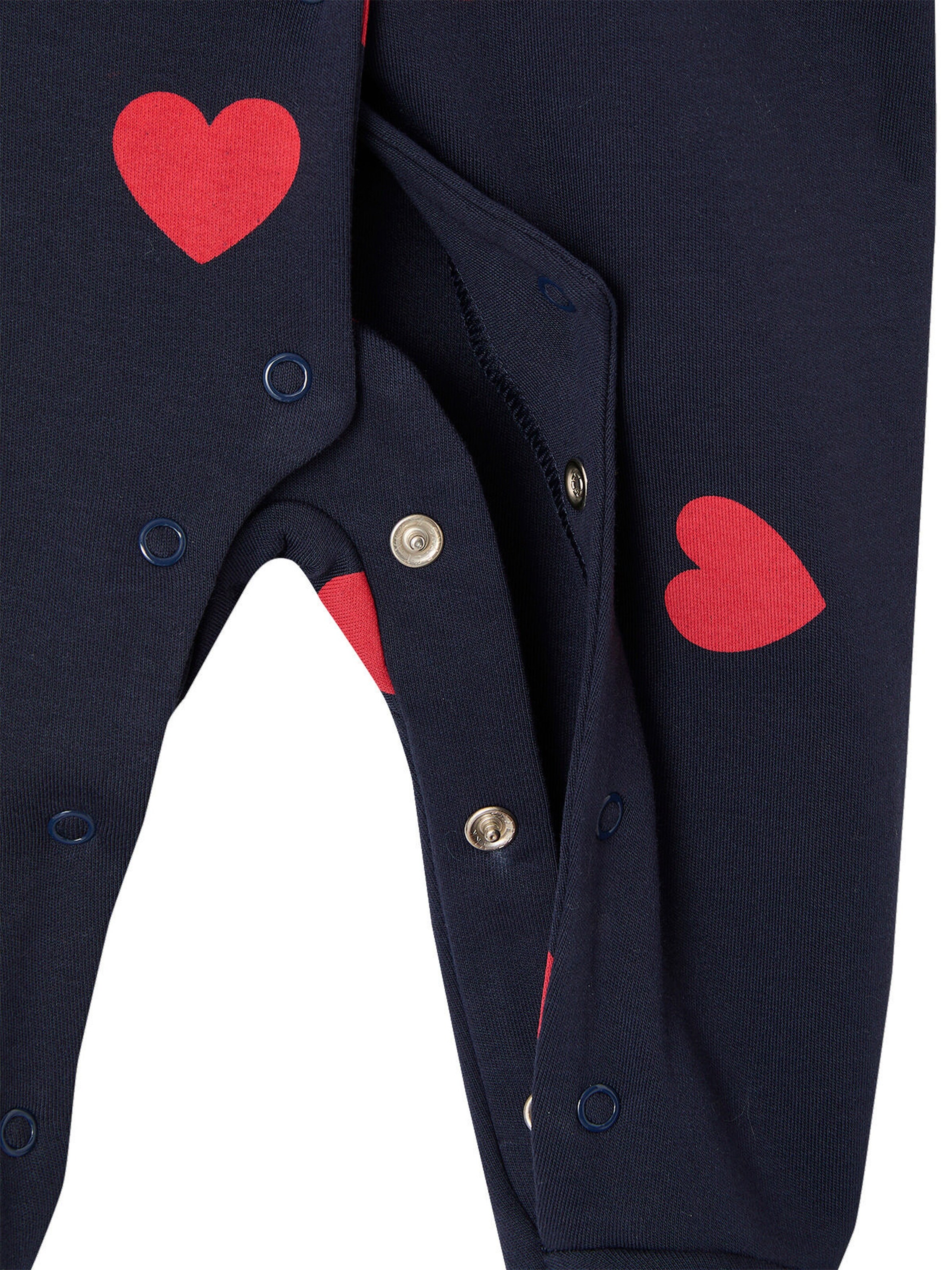 Envie de Fraise Bio-Kollektion: Baby Strampler Mon Coeur marine