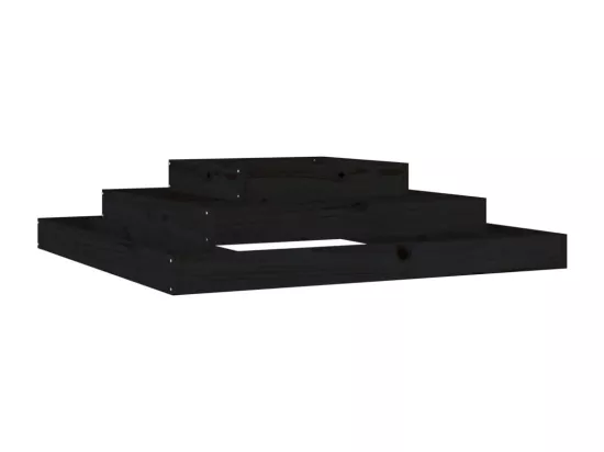 Jardinière bac lit surélevé bois marron 110 x 110 x 27 cm 02_0037313