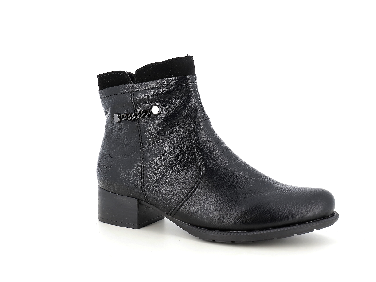 Rieker-78660 Cuir Noir