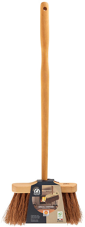 Balais de cheminée en fibre coco et hêtre Eléphant L.19,8 cm