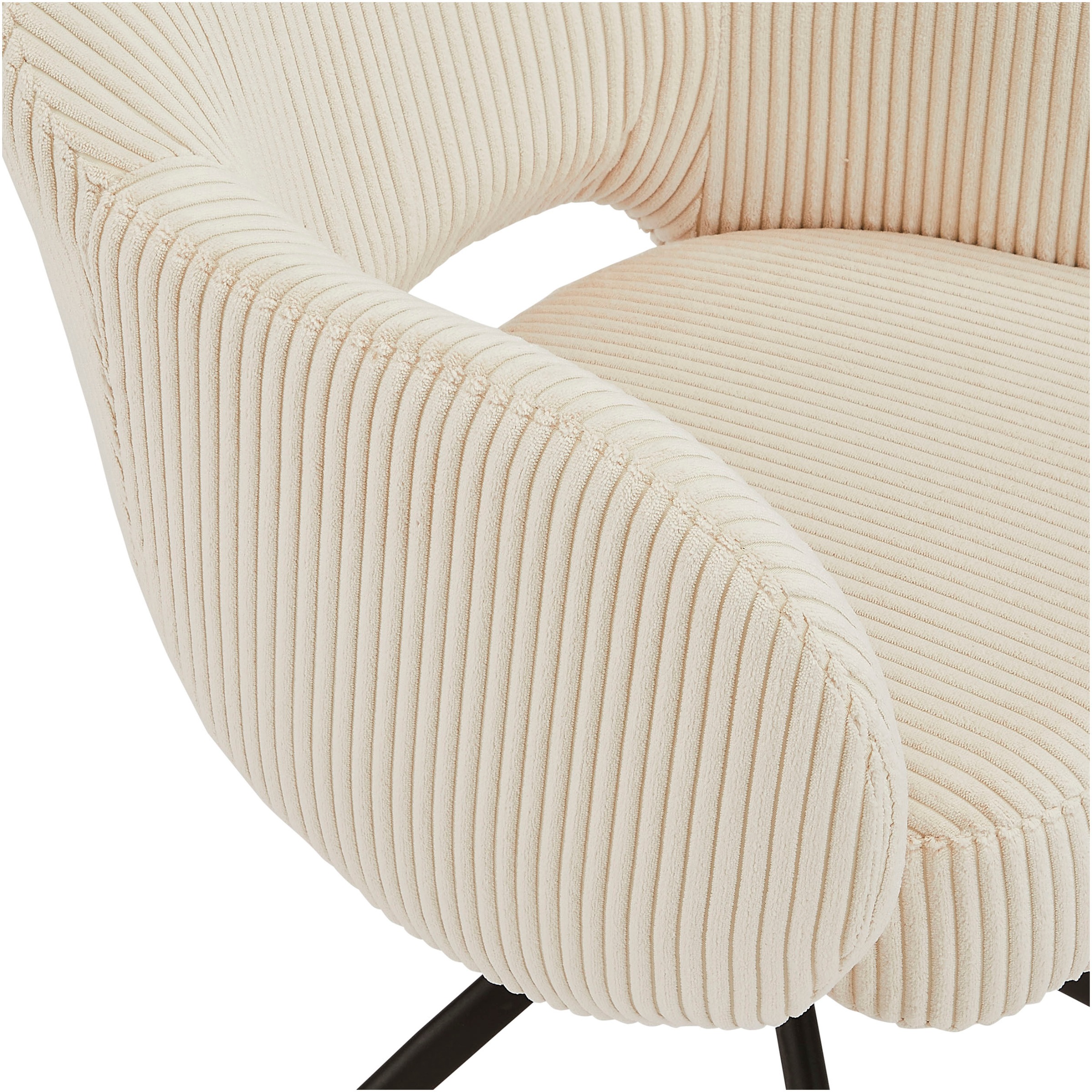 SalesFever Armlehnstuhl »Manchester Cord-Bezug« () 1 Stk.mit 360° Drehfunktion