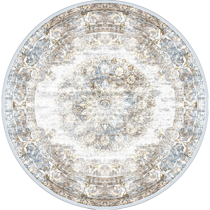 Vloerkleed Viola rond taupe ⌀160 cm